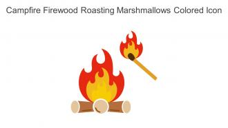 Campfire Firewood Roasting Marshmallows Colored Icon In Powerpoint Pptx Png And Editable Eps Format