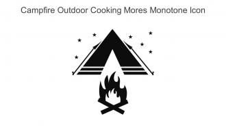 Campfire Outdoor Cooking Mores Monotone Icon In Powerpoint Pptx Png And Editable Eps Format