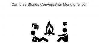 Campfire Stories Conversation Monotone Icon In Powerpoint Pptx Png And Editable Eps Format