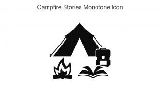 Campfire Stories Monotone Icon In Powerpoint Pptx Png And Editable Eps Format