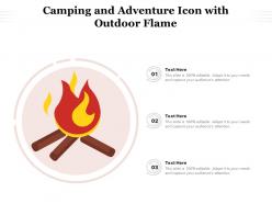 Camping And Adventure Icon With Outdoor Flame