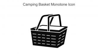 Camping Basket Monotone Icon In Powerpoint Pptx Png And Editable Eps Format