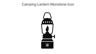Camping Lantern Monotone Icon In Powerpoint Pptx Png And Editable Eps Format