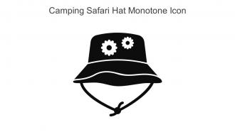 Camping Safari Hat Monotone Icon In Powerpoint Pptx Png And Editable Eps Format