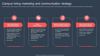 Campus Hiring Marketing And Communication Strategy
