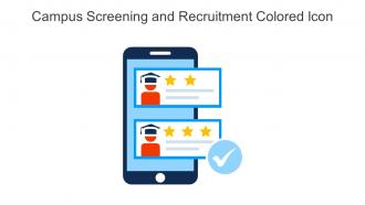 Campus Screening And Recruitment Colored Icon In Powerpoint Pptx Png And Editable Eps Format