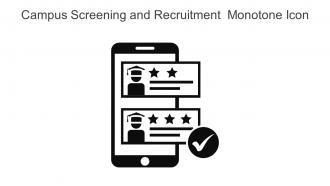 Campus Screening And Recruitment Monotone Icon In Powerpoint Pptx Png And Editable Eps Format