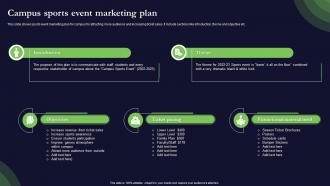 Campus Sports Event Marketing Plan