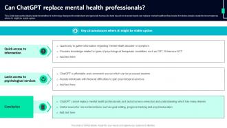 Can Chatgpt Replace Mental Health Professionals Chatgpt For Transforming Mental Health Care Chatgpt SS