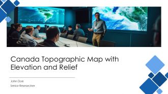 Canada Topographic Map With Elevation And Relief PPT Summary AT