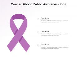 Cancer ribbon public awareness icon