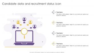 Candidate Data And Recruitment Status Icon