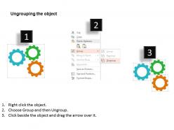 14251768 style variety 1 gears 3 piece powerpoint presentation diagram template slide