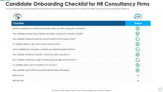 Candidate onboarding checklist for hr consultancy firms