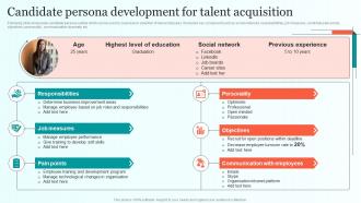 Candidate Persona Development For Talent Acquisition Comprehensive Guide For Talent Sourcing