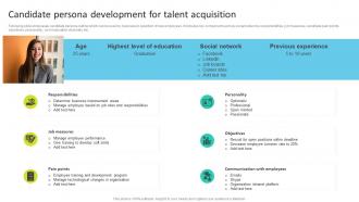 Candidate Persona Development For Talent Acquisition Talent Search Techniques For Attracting Passive