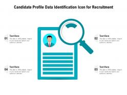 Candidate profile data identification icon for recruitment