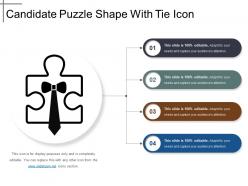 Candidate puzzle shape with tie icon