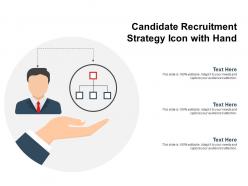 Candidate recruitment strategy icon with hand