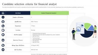 Candidate Selection Criteria For Financial Analyst