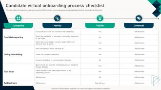 Candidate Virtual Onboarding Process Checklist