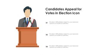 Candidates appeal for votes in election icon