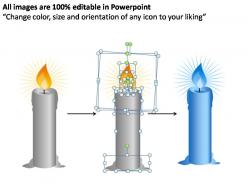 Candle melting diagram style 3 powerpoint presentation slides