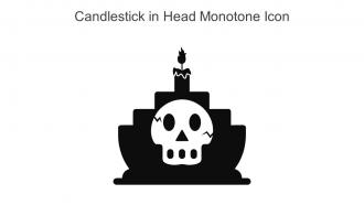 Candlestick In Head Monotone Icon In Powerpoint Pptx Png And Editable Eps Format