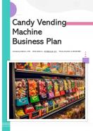 Candy Vending Machine Business Plan Pdf Word Document