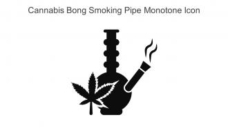 Cannabis Bong Smoking Pipe Monotone Icon In Powerpoint Pptx Png And Editable Eps Format