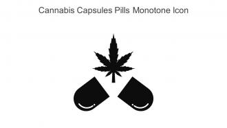 Cannabis Capsules Pills Monotone Icon In Powerpoint Pptx Png And Editable Eps Format