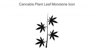Cannabis Plant Leaf Monotone Icon In Powerpoint Pptx Png And Editable Eps Format