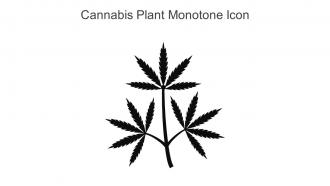 Cannabis Plant Monotone Icon In Powerpoint Pptx Png And Editable Eps Format