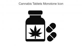 Cannabis Tablets Monotone Icon In Powerpoint Pptx Png And Editable Eps Format