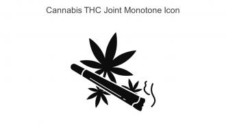 Cannabis THC Joint Monotone Icon In Powerpoint Pptx Png And Editable Eps Format