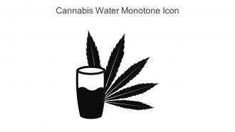 Cannabis Water Monotone Icon In Powerpoint Pptx Png And Editable Eps Format