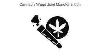Cannabis Weed Joint Monotone Icon In Powerpoint Pptx Png And Editable Eps Format