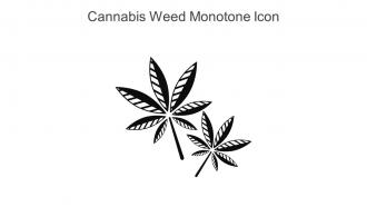 Cannabis Weed Monotone Icon In Powerpoint Pptx Png And Editable Eps Format