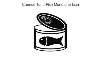 Canned Tuna Fish Monotone Icon In Powerpoint Pptx Png And Editable Eps Format