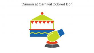 Cannon At Carnival Colored Icon In Powerpoint Pptx Png And Editable Eps Format