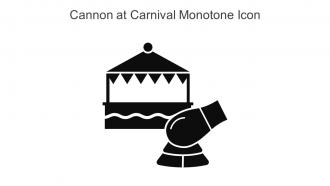 Cannon At Carnival Monotone Icon In Powerpoint Pptx Png And Editable Eps Format