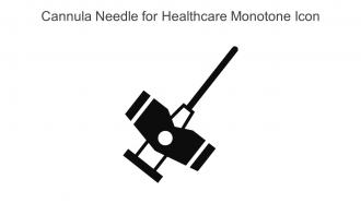 Cannula Needle For Healthcare Monotone Icon In Powerpoint Pptx Png And Editable Eps Format