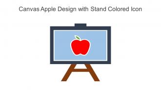 Canvas Apple Design With Stand Colored Icon In Powerpoint Pptx Png And Editable Eps Format