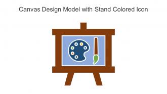 Canvas Design Model With Stand Colored Icon In Powerpoint Pptx Png And Editable Eps Format