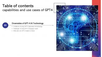 Capabilities And Use Cases Of GPT4 ChatGPT CD V Images Professional