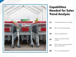 Capabilities needed for sales trend analysis
