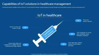 Capabilities Of IoT Solutions In Healthcare IoMT Applications In Medical Industry IoT SS V