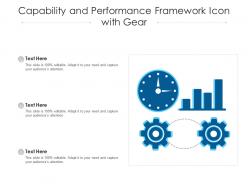 Capability And Performance Framework Icon With Gear