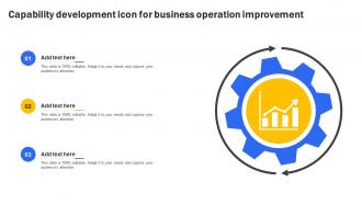 Capability Development Icon For Business Operation Improvement