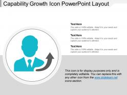 Capability growth icon powerpoint layout